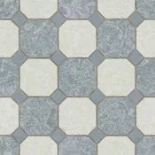 Beige and Blue Tile Tile Adhesive Peel and Stick Removable Wallpaper 2243