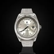 Pre Owned Rolex Day Date  40 mm Silver Dial
