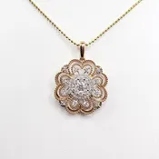 18Kt Rose Gold Diamond Pendant