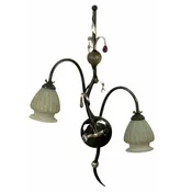 ALBA LAMP: Wall Sconce Light: Murano W Iron Hand Painted Gold Leaf