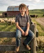 Boys' Western Knit Polo with Snaps | Style B-POLO-14