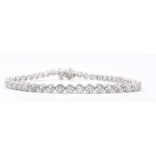 Bracelet Tennis 5ctw Round Lab Grown Diamonds 14kw 3.4mm 6.75" 10.37g 126070097