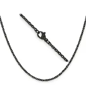 Black Stainless Steel Cable Chain 2.3mm (Q228)