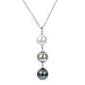 12-13 MM Ombre Wht South Sea/Gy Tah/Blk Tah Drop Neck