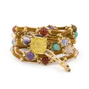 Dominica – Multicolor Stones Wrap Bracelet