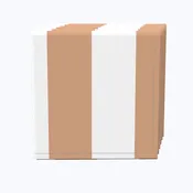 3" Cabana Stripe, Tan & White Napkins