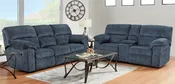 Affordable Furniture Navy Manual Dual Reclining Console Loveseat