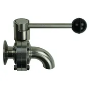1.5 inch Diameter Butterfly Drain Valve With Spout