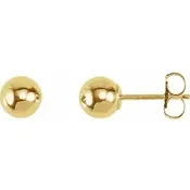 5mm Yellow Gold Ball Studs — Stucchi Jewelers