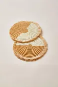 Akeza Fringe Placemat in White