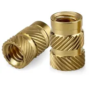 100 Pack Heavy Duty Heat Set Brass Threaded Inserts For 3D Printing And Plastic Prototyping Hella Tight Anti Spin Knurled Grip With Smooth Sailing Thermal Fusion Setup For Cnc Rc Projects