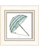 Beach Umbrella Framed Print | Coastal Decor | Wall Art
