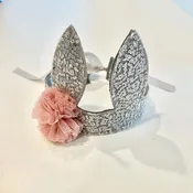 Alimrose Sequin Bunny Crown, Silver
