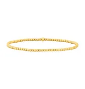 2MM 5.75" Signature Bead Bracelet 14K Yellow Gold Filled
