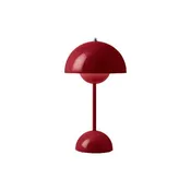 Flowerpot VP9 Portable Lamp by &Tradition | Vermilion Red Cordless Danish Table Light — Design Warehouse