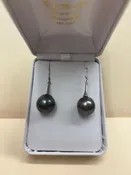 Consignment Sterling Silver Tahitian Pearl Earrings