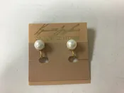 8MM whiteshellpearl ball on gold clip 4343E8PG