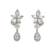 Blossom CZ Drop Bridal Earrings style no. E184