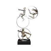 3 Acrobats Sculpture | Gold