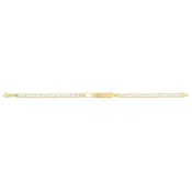 14K 4.7mm Pave Curb ID Bracelet
