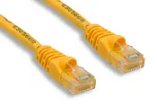 6Inch (0,5ft) Cat6 UTP 1 Gbps Pure Copper Patch Cable Unshielded Twisted Pair Snagless Boots Yellow