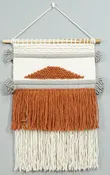 2x3 Wool Hand Woven Terracotta Boho Wall Hanging | WH3