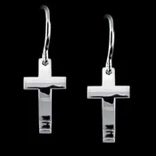 Cross and Fish Earring, Women Cross Earring.