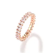 10 Pointer Emerald Cut Diamond Eternity Band