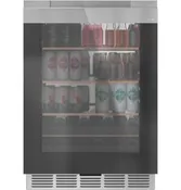 CAF&Eacute;&trade; ENERGY STAR&reg; 126-Can or 14-Bottle Beverage Center in Platinum Glass