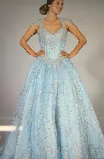 Lily's Baby blue FIE10262 A-line Blue Quinceanera Dress