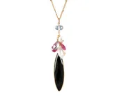Alicia Van Fleteren 16" Black Spinel Gold Necklace