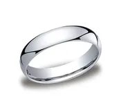 14K White Gold 5mm Domed Band