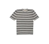 AGNONA Cotton/Linen/Silk Stripe T-Shirt