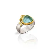 Aquamarine Blossom Ring