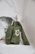 Olive Hand Painted Wasi Blazer