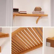 4 ft. Solid Wood Closet Shelving Kit - 12in. Honey Maple - Factory Second