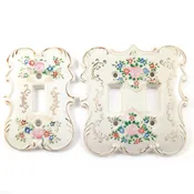 Arnart Porcelain Gilded Floral Switch Plates