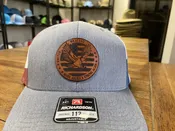 United We Stand Stars & Stripes Leather Patch Hat, Laser Engraved, Richardson 112 Snapback, Trucker Hat — Shadow Graphic Images