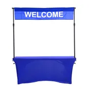 Welcome table banner over table