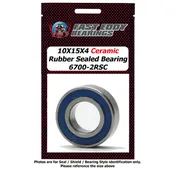 10x15x4 Ceramic Rubber Sealed Bearing 6700-2RSC