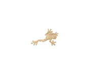 0.08ctw Diamond Satin Finish Frog Brooch in 14K