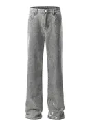 Classic Washed Straight-Leg Denim Jeans