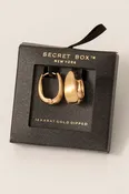 14K Gold Dipped Brushed Oval Hoops