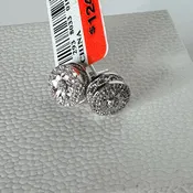 1/10ct TW Diamond Sterling Silver Stud Earrings