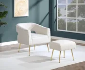 BQ- AC233: 2pc Accent Chair &amp; Ottoman Set