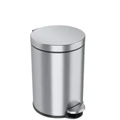 12 Liter / 3.2 Gallon SoftStep Stainless Steel Round Step Bathroom Trash Can with AbsorbX Odor Filter
