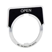 9001B107 - PUSH BUTTON Legend Plate 30MM T-B