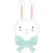 12 inch Sweet Bunny Head Foil Balloon  Air Filled Only (2 counts)