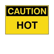 Caution - Hot Label