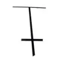 16″W x 42″H Flat T-Bar Stake w/ Step Bar (angle iron)